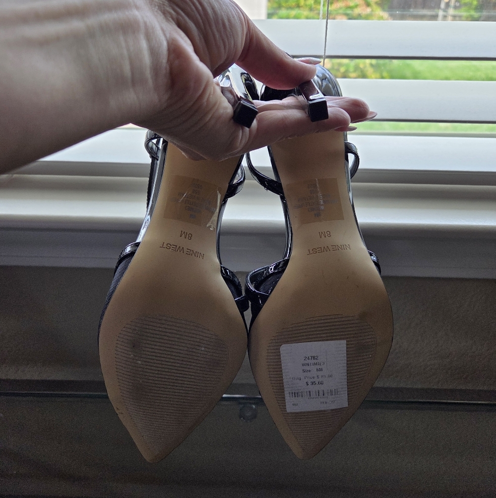 Nine West Light Natural TIMIE Ankle Strap Pumps Size 8 - Picture 5 of 6